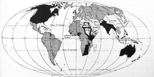 Map depicting the Europeanisation of the World