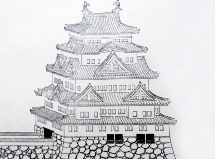 Illustration of the Castle of Nagoya