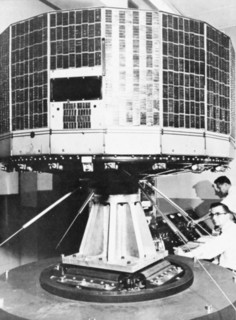 TIROS I satellite on test stand1960