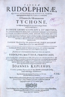 Title page of Tabulae Rudolphinae