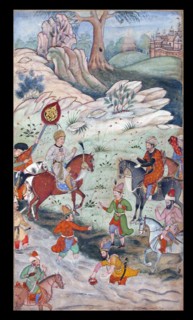 Meeting between Babur and the Sultan Ali Mirza near Samarkand.