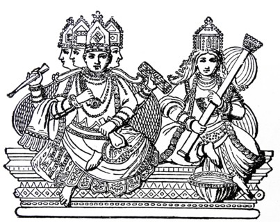 Brahma and Sarasvati