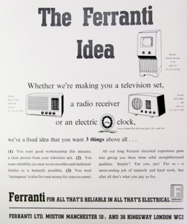 Advertisement for Ferranti