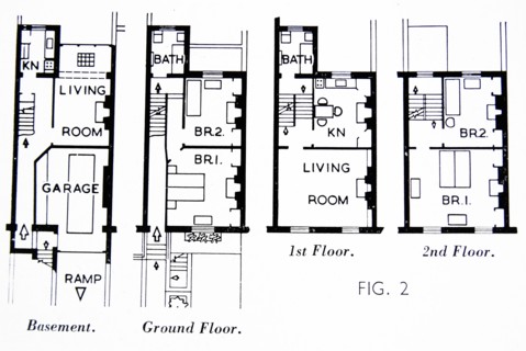 Floorplan of houses that have been converted into flats