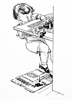 Illustration depicting dangers of unsupervised toddlers