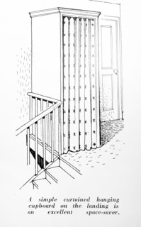 Space saving home interior cupboard design 1940's Britain