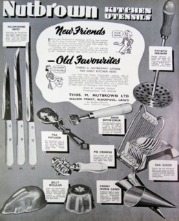 Advert for Nutbrown kitchen goods.