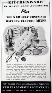 Advert for a Kitchenware electric food mixer
