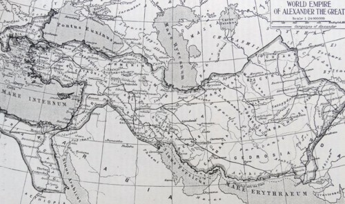 Map showing the Empire of Alexander the Great