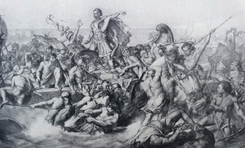 the landing of Julius Caesar and his legions on the coast of England