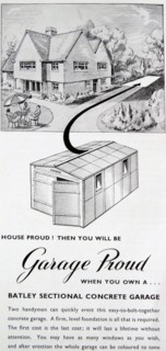 Advert for a Batley Sectional Concrete Garage