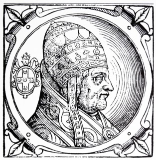 Engraving depicting Enea Silvio Bartolomeo Piccolomini