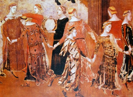 Peace and dancing girls' by Ambrogio Lorenzetti