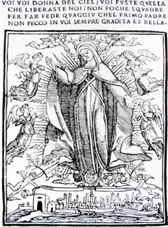 Woodcut depicting a scene from the victory of Camollia