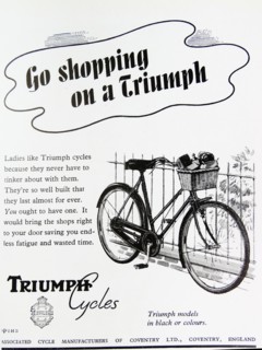 Advert for Triumph Cycles