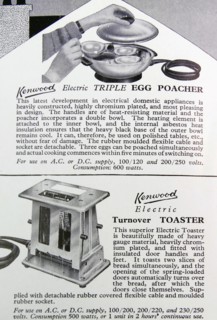 Advert for the Kenwood electric egg poacher and turnover toaster