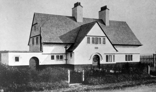 Photograph of the exterior of a Voysey House in Beaconsfield