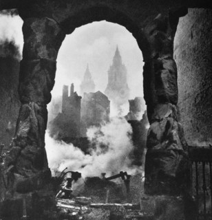 St Paul's District in London during the Blitz in World War Two