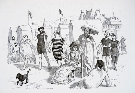 French and English on the beach