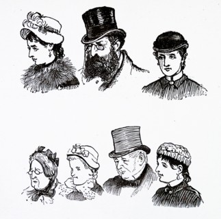 men and women wearing different hats
