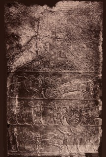 Elamites flee the city during Ashurbanipal's brutal campaign against Elam