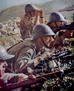 Bulgarian infantry during the German summer offensive
