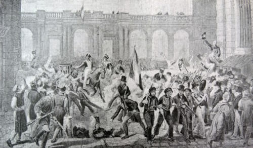 Louis Philippe leaving the Palais Royal for the Hotel de Ville after his election