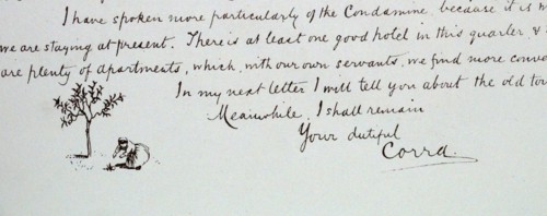 Illustrated letter by Randolph Caldecott