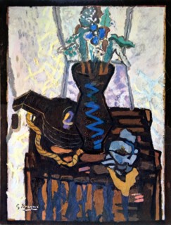Still Life with flowers in a vase 1948 by Georges Braque
