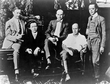 Members of the Famous Players-Lasky Corporation: left to right: Lasky