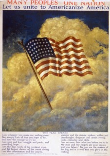 Many peoples - one nation Let us unite to Americanize America.