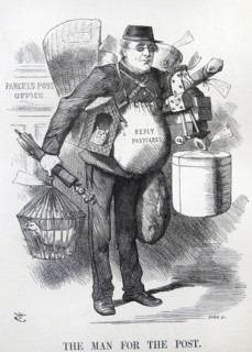 Henry FAWCETT - 1833-1884. Postmaster General - Introduced parcel post 1882.