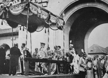 The coronation of King Ferdinand I and Queen Marie of Romania