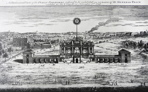 The structure erected in the Green Park of Aix La Chapelle