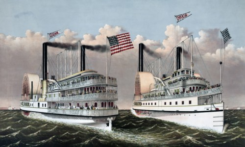 Print of Grandest palace drawing room steamers in the world