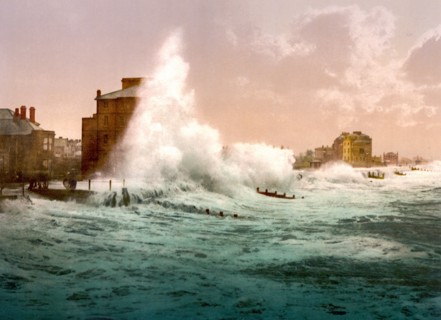 Rough sea, Bangor, England