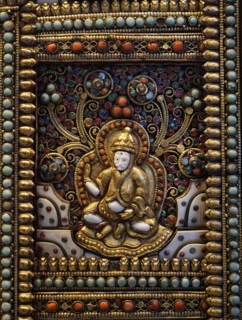 Altar screen of metal