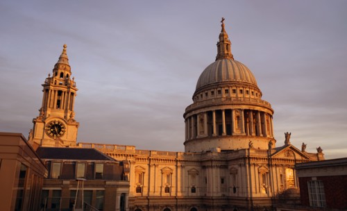 View of St Paul's Cathedral designed by Sir Christopher Wren