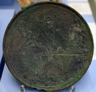 Bronze mirror-cover depicting Aphrodite