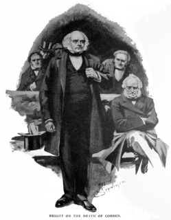 Illustration titled 'Bright on the Death of Cobden'