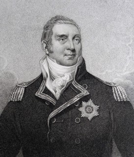 Engraved portrait of Edward Pellew