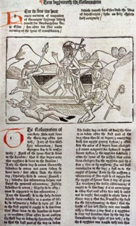 Page from Jacobus de Voragine's Golden Legend depicting 'The Resurrection'