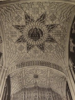 the stone canopy above the effigy of Bishop Wayneflete