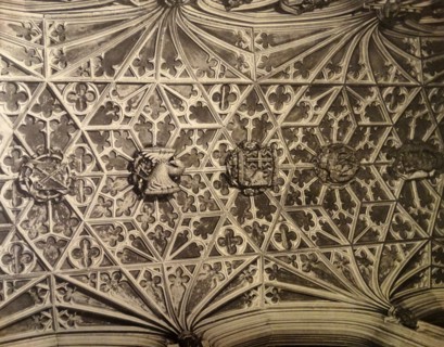 the elaborate roof of Bishop Fox's chantry