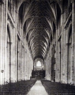 the interior of Winchester Cathedral