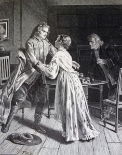 A scene between a woman and a man by Frederick Wilton Litchfield