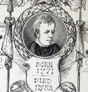 Engraved portrait of Walter Scott