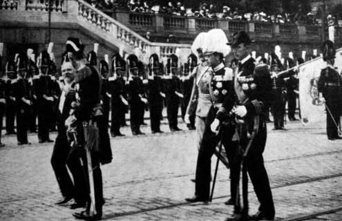President Raymond Poincaré and King Gustaf V of Sweden