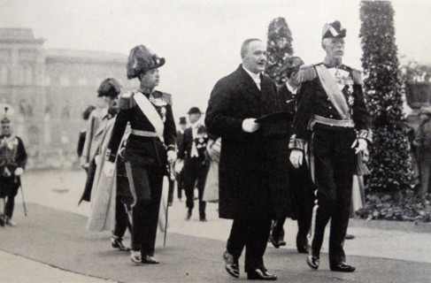 President Lauri Kristian Relander and King Gustaf V of Sweden in Stockholm
