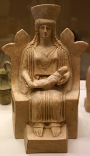 Terracotta figurine of a woman and baby from Boeotia